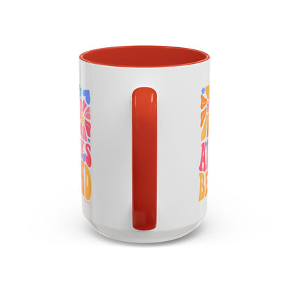 Always Be Kind Floral Accent Coffee Mug, Inspirational Cup for Friends, Gift for Birthday, Encouragement, Home Decor, Self-Care