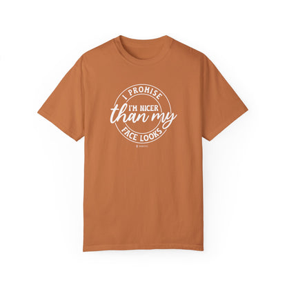 Funny Nice Person Inside Statement, Unisex Garment-Dyed T-shirt, Humorous Tee, Sarcastic Graphic Shirt, Unique Gift Idea, Cool Top - Quirkside Creations
