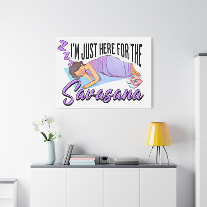 Savasana Wall Art, Yoga Decor, Relaxation Canvas, Mindfulness Gift, Bedroom Art, Unique Yoga Print, Meditation Decor