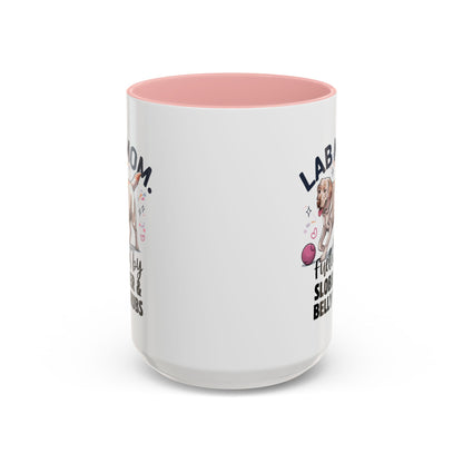 Lab Mom Coffee Mug - Fueled by Slobber & Belly Rubs, Dog Lover Gift, Pet Owner Coffee Cup, Personalized Dog Mom Mug, Cute Animal Mug