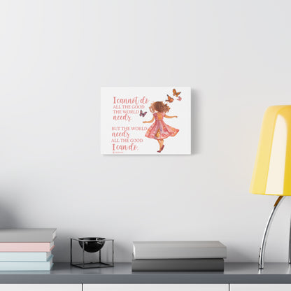 Inspirational Wall Art Canvas, Motivational Home Decor, Butterfly Quote Print, Gift for Her, Positive Vibes Wall Decor