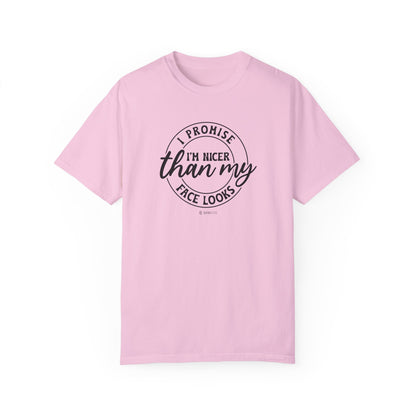 Funny Nice Person Inside Statement, Unisex Garment-Dyed T-shirt, Humorous Tee, Sarcastic Graphic Shirt, Unique Gift Idea, Cool Top - Quirkside Creations