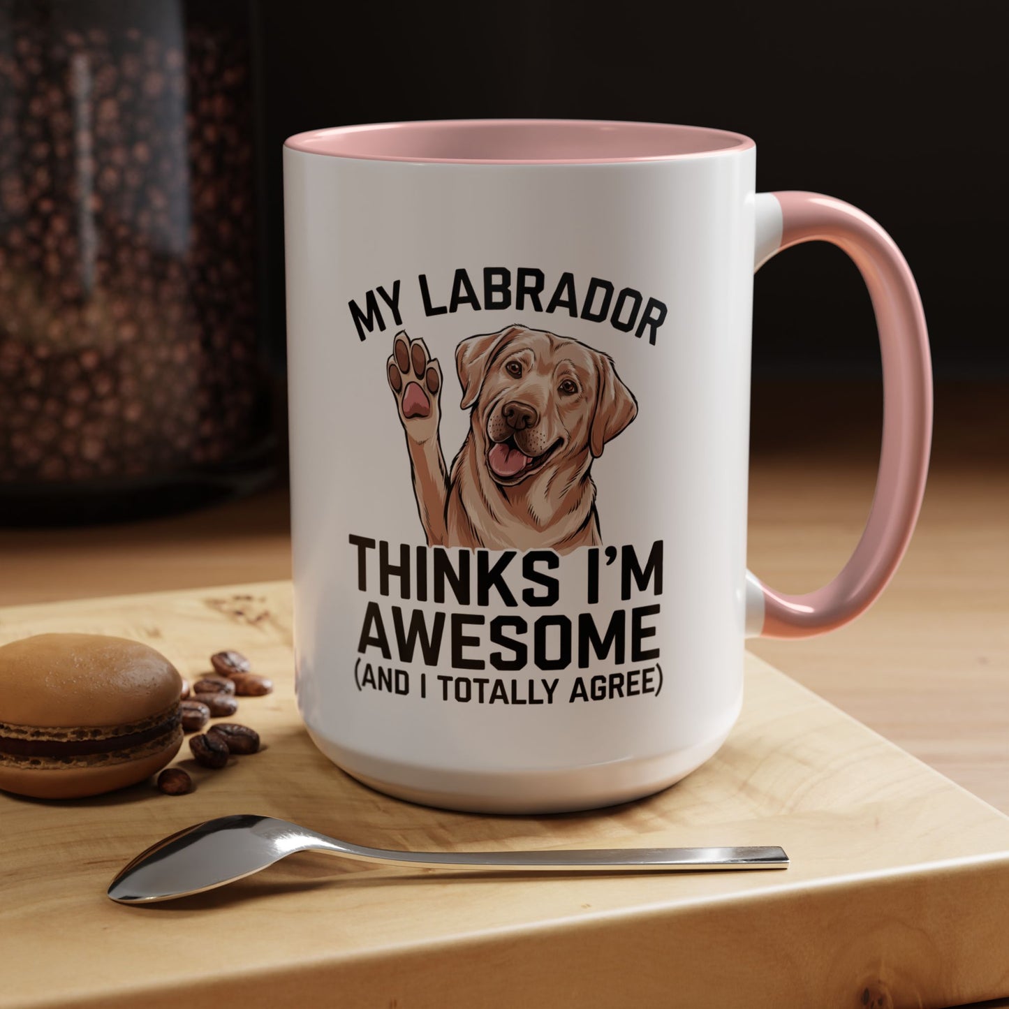 Labrador Coffee Mug – My Labrador Thinks I'm Awesome (Unique Gift for Dog Lovers, Pet Owners, Fun Coffee Cup)