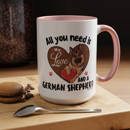 German Shepherd Love Mug | Dog Owner Gift | Coffee Cup | Animal Lover Gift | Pet Lover's Mug | Cute Pet Coffee Mug