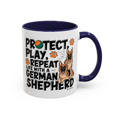 German Shepherd Lover's Accent Coffee Mug - Perfect Gift for Dog Owners, Pet Lovers, Birthdays, Holidays, Home Decor