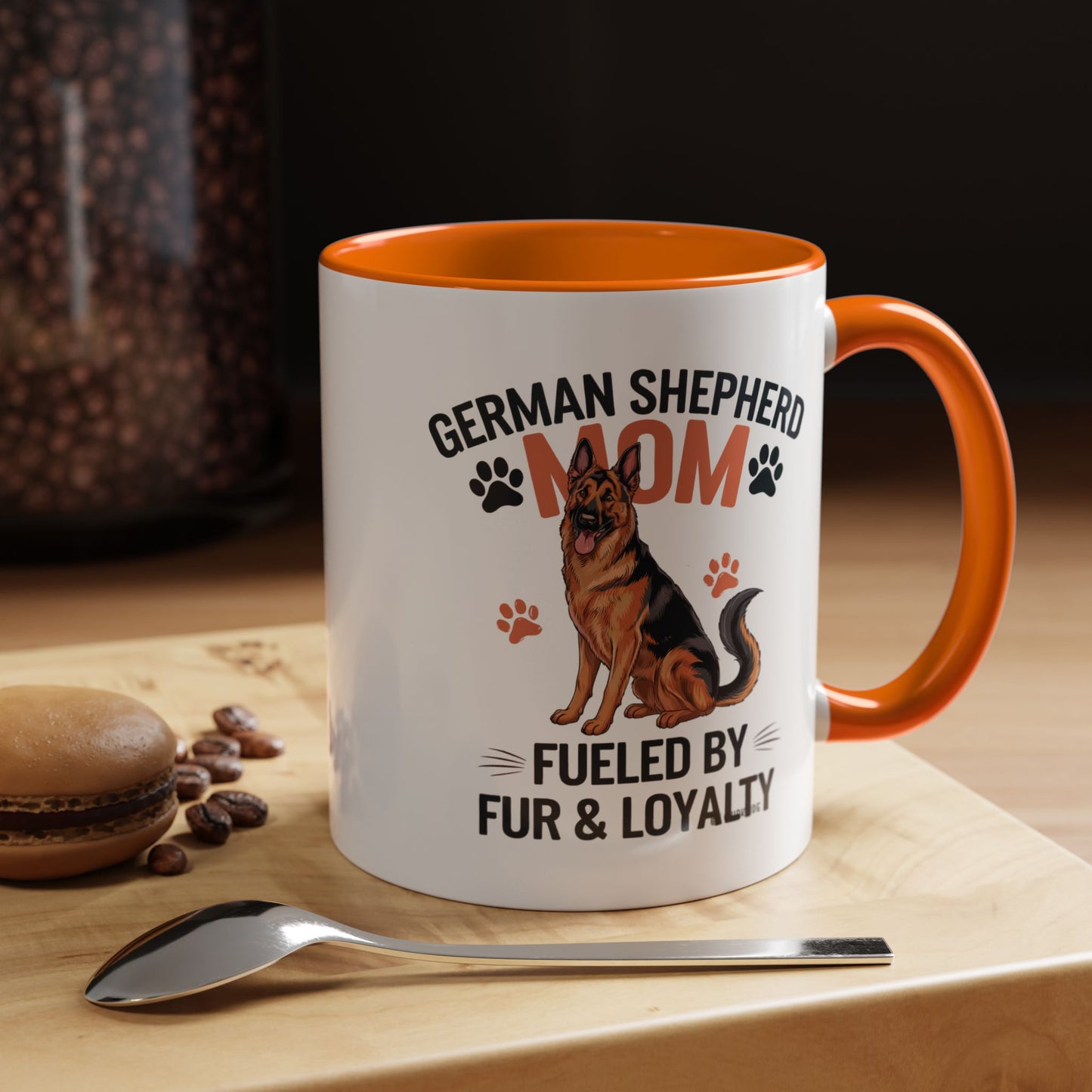 German Shepherd Mom Accent Coffee Mug: Perfect Gift for Dog Lovers, Pet Owners, Dog Enthusiasts, Animal Lovers