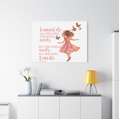 Inspirational Wall Art Canvas, Motivational Home Decor, Butterfly Quote Print, Gift for Her, Positive Vibes Wall Decor