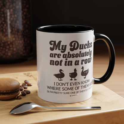 Humorous Accent Coffee Mug, Gift for Duck Lovers, Quirky Coffee Cup for Home or Office, Fun Mug for Birthdays, Funny Office Gift