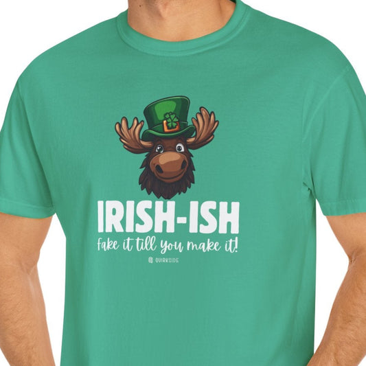 Irish Humor Unisex T-shirt, St Patricks Day Tee, Funny Irish Shirt, Shamrock Celebration Top, Green Clover Clothing