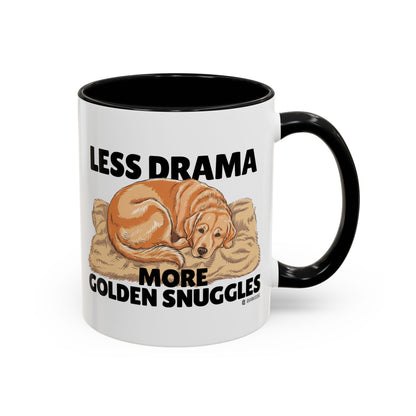 Golden Snuggles Coffee Mug - Less Drama More Snuggles, Dog Lover Gift, Perfect for Home, Funny Dog Mug, Pet Owner Treat