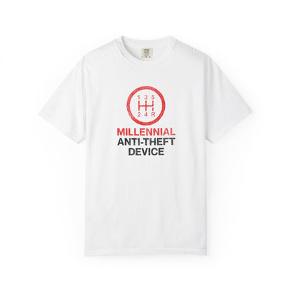 Millennial Anti-Theft Device T-Shirt, Quirky Design