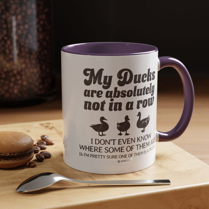 Humorous Accent Coffee Mug, Gift for Duck Lovers, Quirky Coffee Cup for Home or Office, Fun Mug for Birthdays, Funny Office Gift