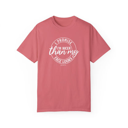 Funny Nice Person Inside Statement, Unisex Garment-Dyed T-shirt, Humorous Tee, Sarcastic Graphic Shirt, Unique Gift Idea, Cool Top - Quirkside Creations