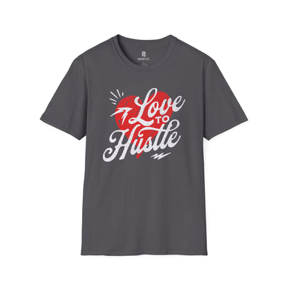 Hustle Graphic Tee, Motivational Shirt, Workout Top, Fitness T-Shirt, Inspirational Apparel - Quirkside Creations