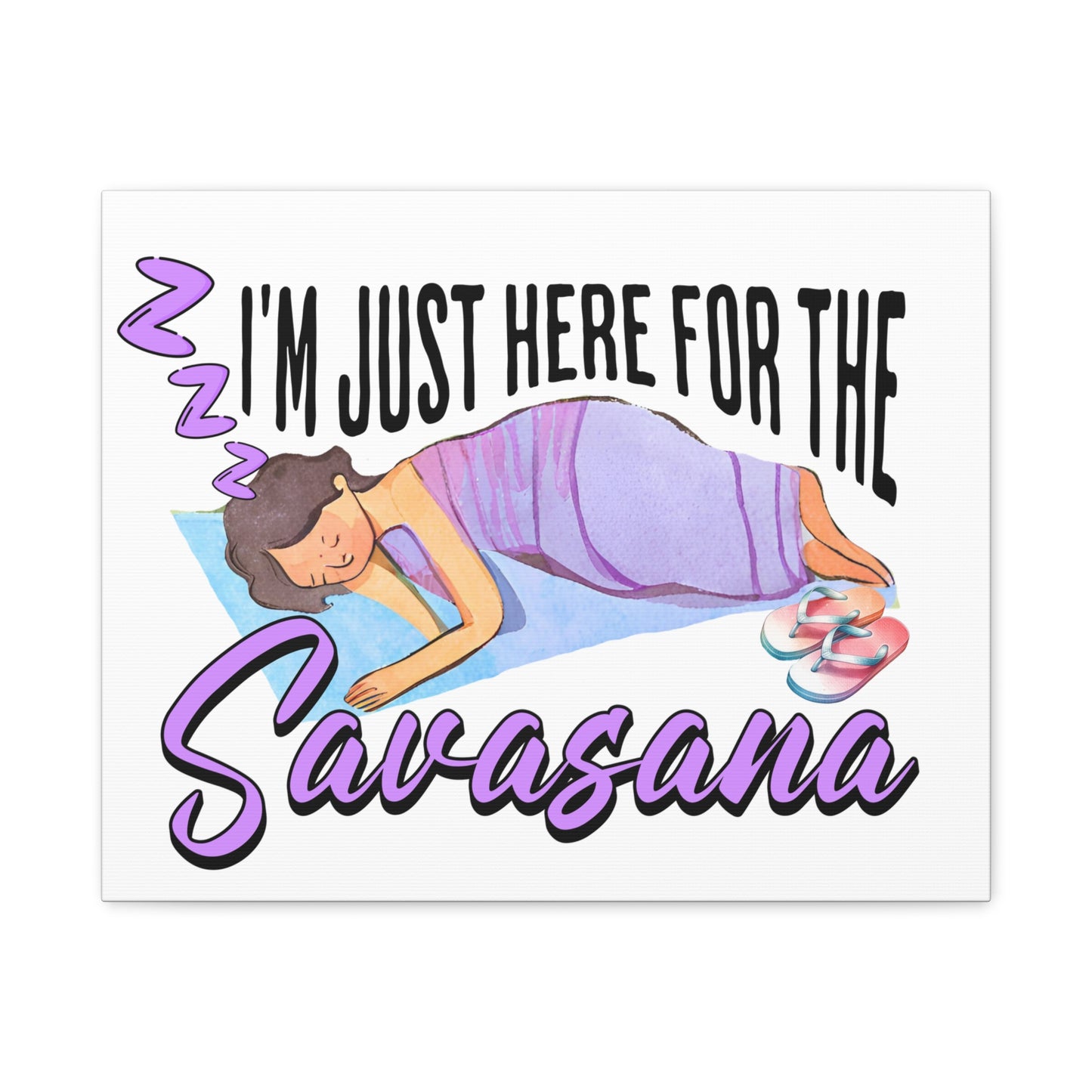 Savasana Wall Art, Yoga Decor, Relaxation Canvas, Mindfulness Gift, Bedroom Art, Unique Yoga Print, Meditation Decor