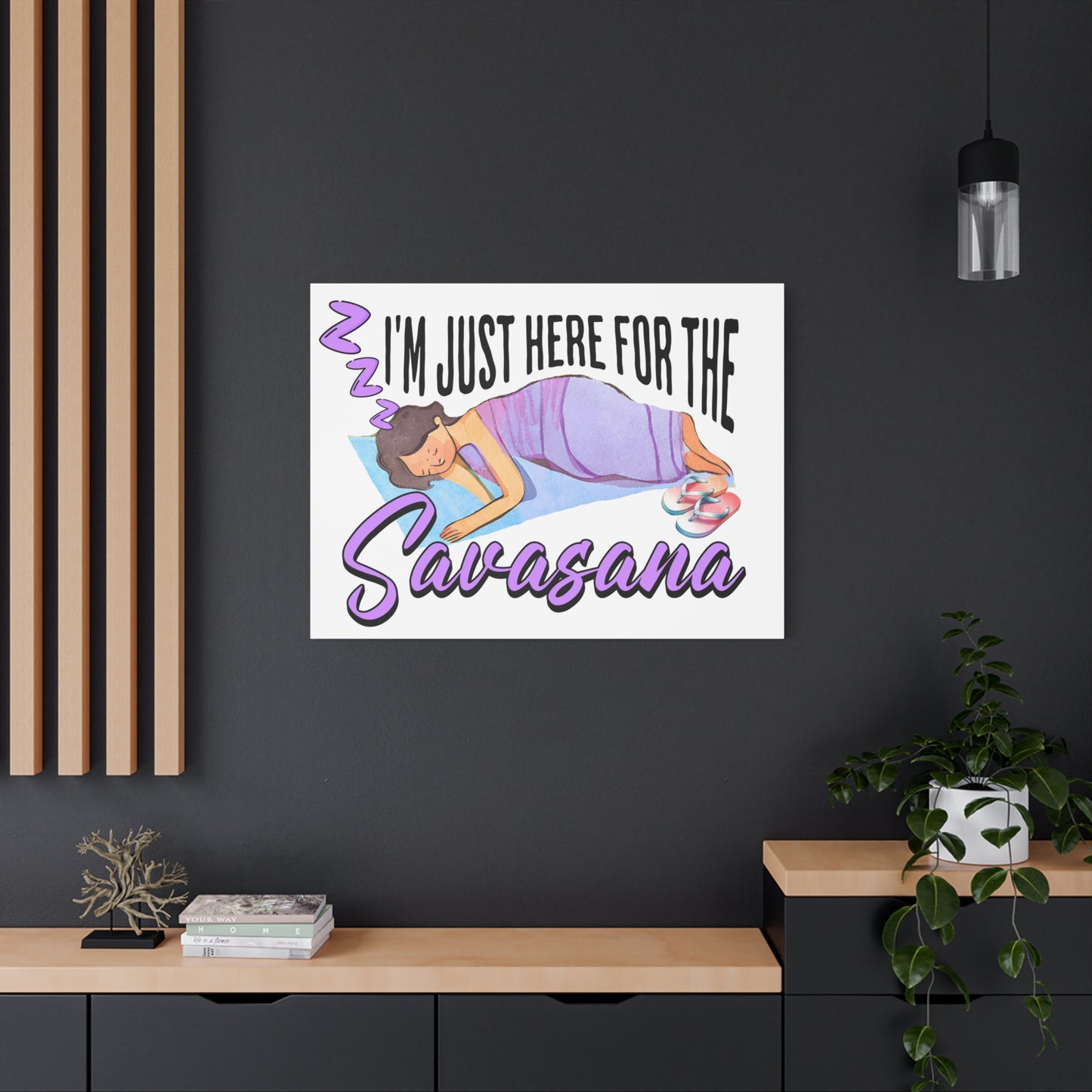 Savasana Wall Art, Yoga Decor, Relaxation Canvas, Mindfulness Gift, Bedroom Art, Unique Yoga Print, Meditation Decor