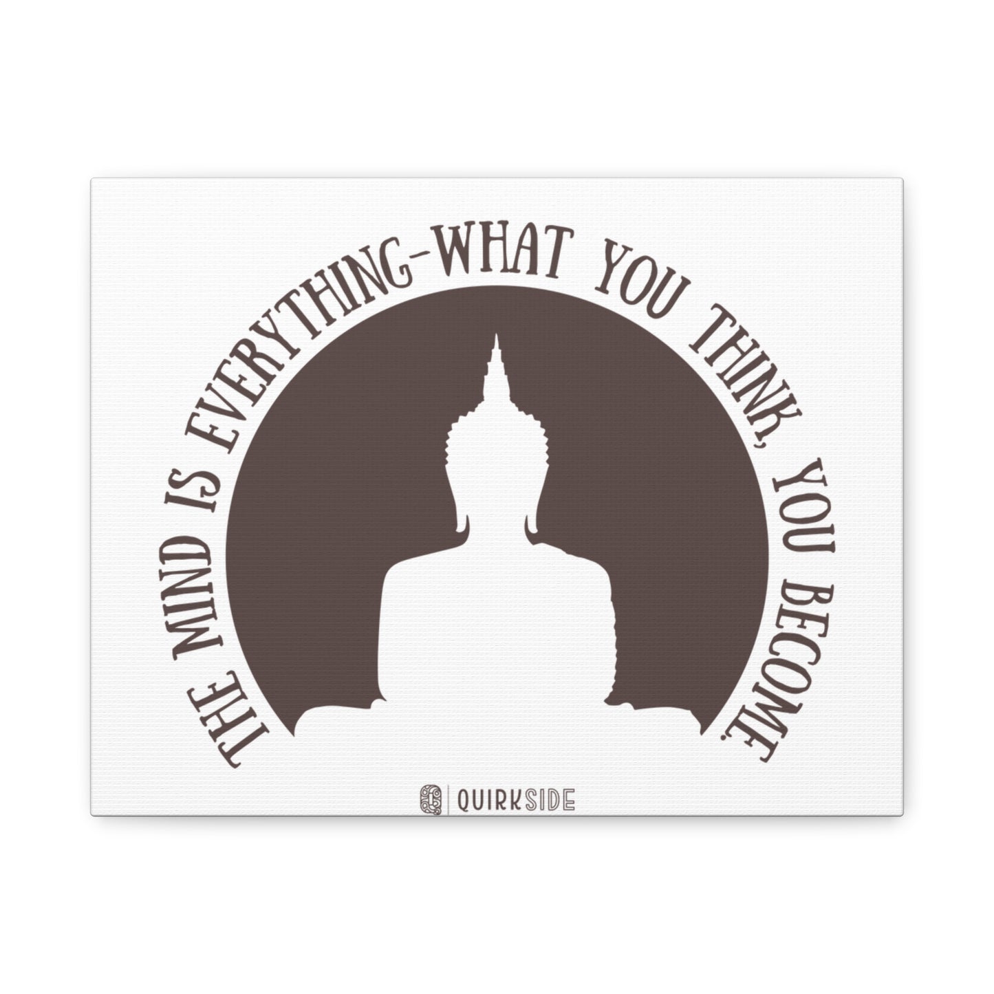 Mindfulness Buddha Canvas Art, Inspirational Wall Decor, Meditation Quote Print, Zen Home Decor, Gift for Yogis and Mindfulness Lovers