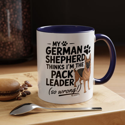Funny German Shepherd Coffee Mug, Dog Lover Gift, Pet Owner Mug, Pack Leader Humor, 11oz, 15oz