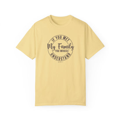 Funny Family Traits Unisex T-shirt, Humorous Cotton Tee, Gift for Him or Her, Casual Top, Comical Graphic Shirt - Quirkside Creations