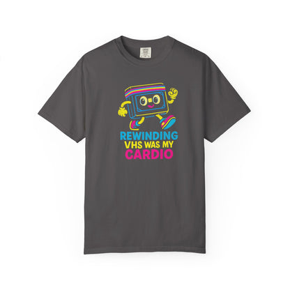Retro VHS Cardio Unisex T-Shirt, Vintage Fitness Tee, Funny Gift, 80s Nostalgia Apparel, Movie Buff Shirt