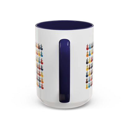 Coffee Mug - Wall of Guitars Design - Music Lover Gift