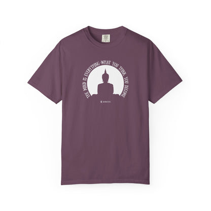 Buddha Quote Mind Power T-shirt, Inspirational Tee, Positive Thinking Shirt, Meditation Top, Unisex Graphic Apparel