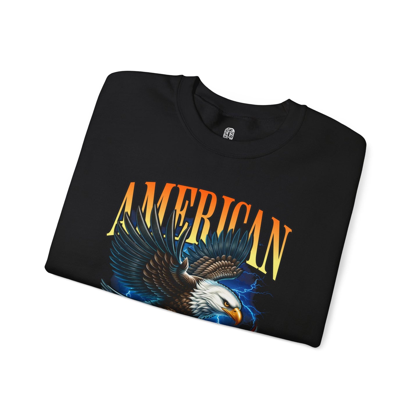 American Bald Eagle Unisex Sweatshirt, USA Patriotic Crewneck, National Bird Pride Apparel, Patriotic Eagle Pullover, Flag Lover Jumper - Quirkside Creations