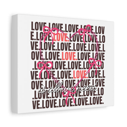 Love-Themed Canvas Art, Heart Wall Decor, Valentine's Gift, Romantic Home Decor, Engagement Present
