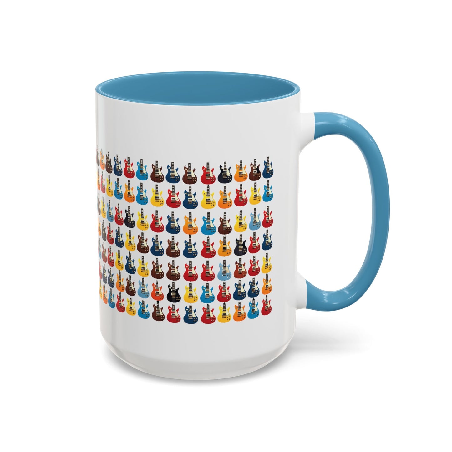 Coffee Mug - Wall of Guitars Design - Music Lover Gift