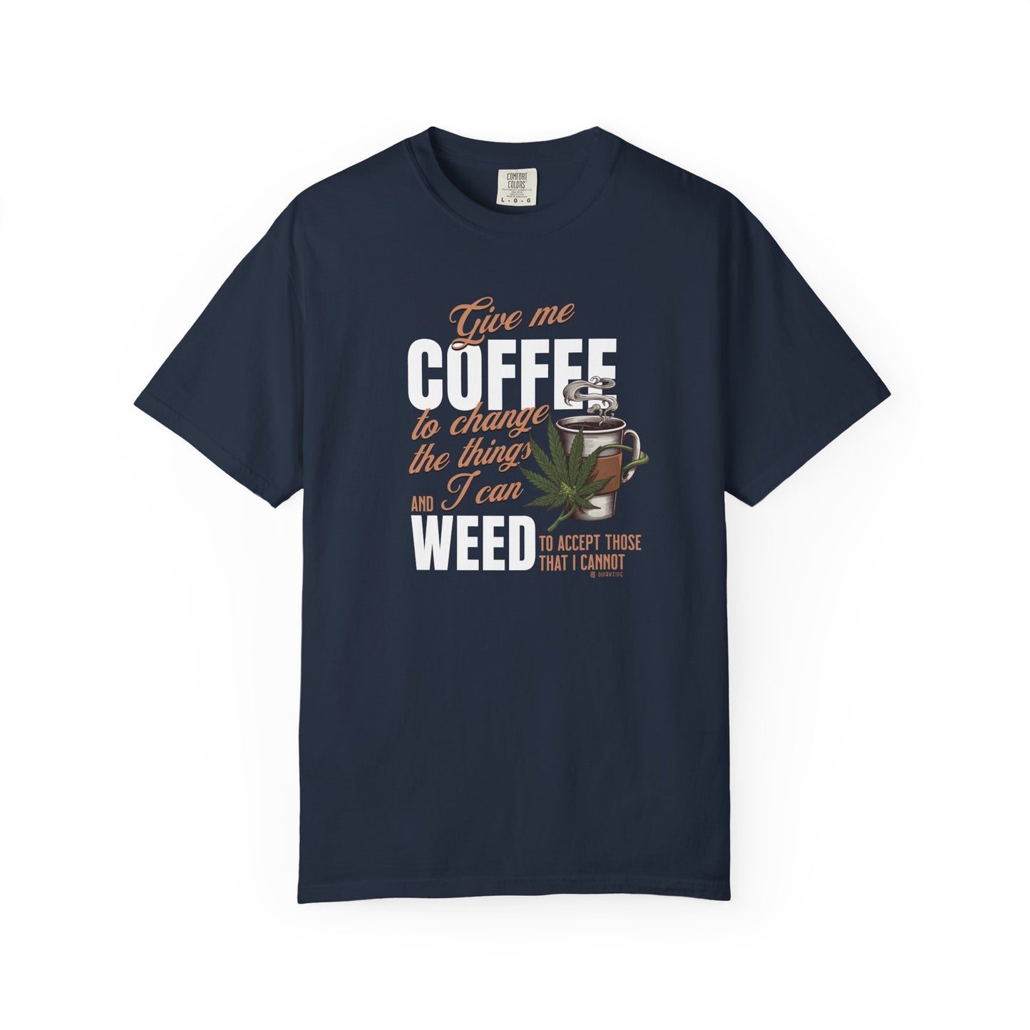 Coffee and Weed Funny Unisex T-shirt, Hilarious Tee for Coffee and Cannabis Lovers, Relaxed Fit Shirt for Daily Wear, Gift for Friends,