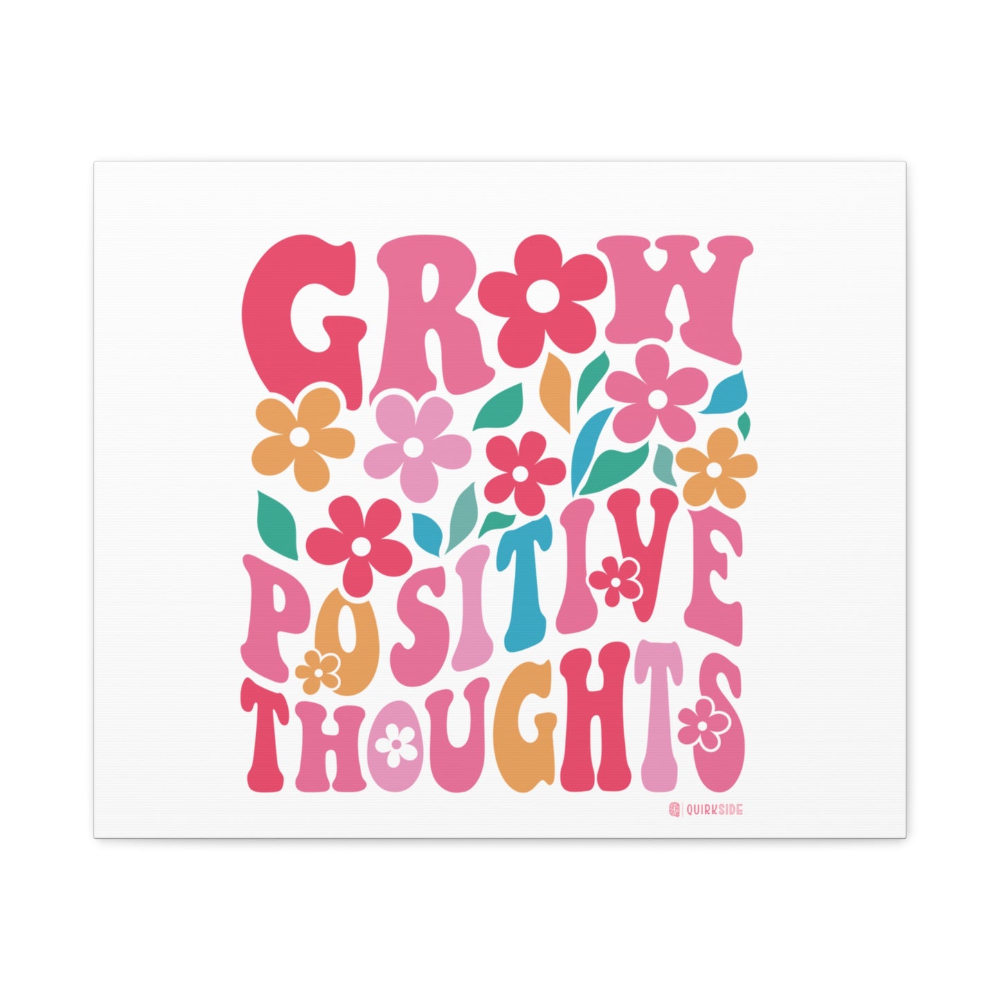 Positive Thoughts Canvas Wall Art, Grow Positive Thoughts Home Decor, Flower Wall Decor, Gift for Encouragement, Motivational Artwork, [...]