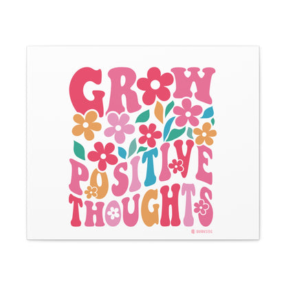 Positive Thoughts Canvas Wall Art, Grow Positive Thoughts Home Decor, Flower Wall Decor, Gift for Encouragement, Motivational Artwork, [...]