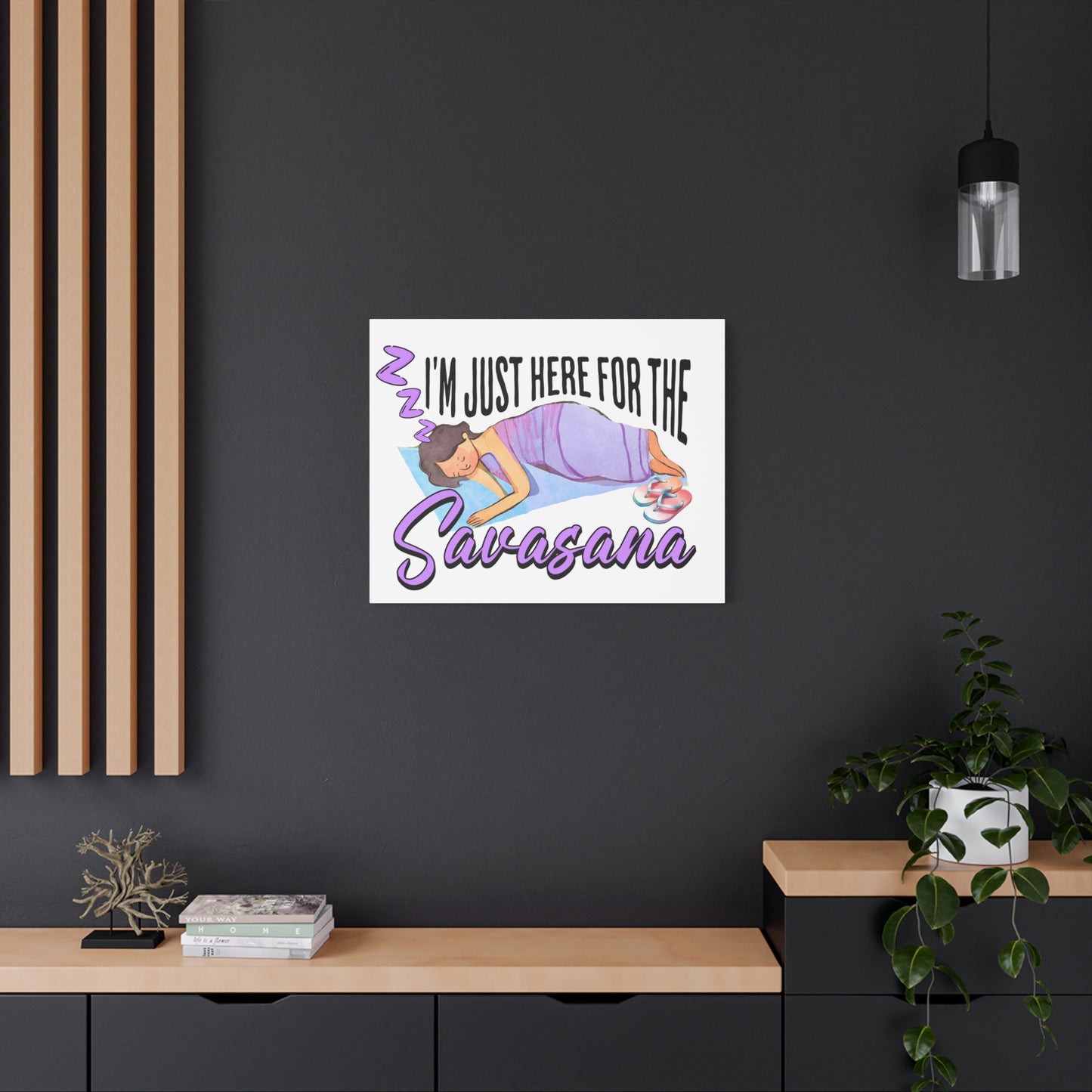 Savasana Wall Art, Yoga Decor, Relaxation Canvas, Mindfulness Gift, Bedroom Art, Unique Yoga Print, Meditation Decor