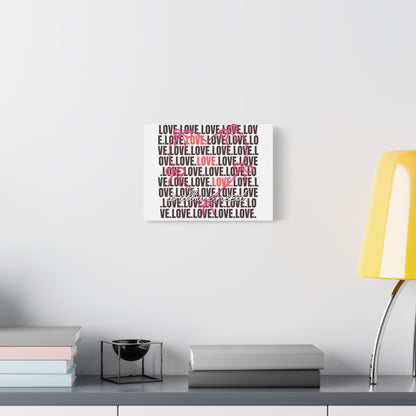 Love-Themed Canvas Art, Heart Wall Decor, Valentine's Gift, Romantic Home Decor, Engagement Present