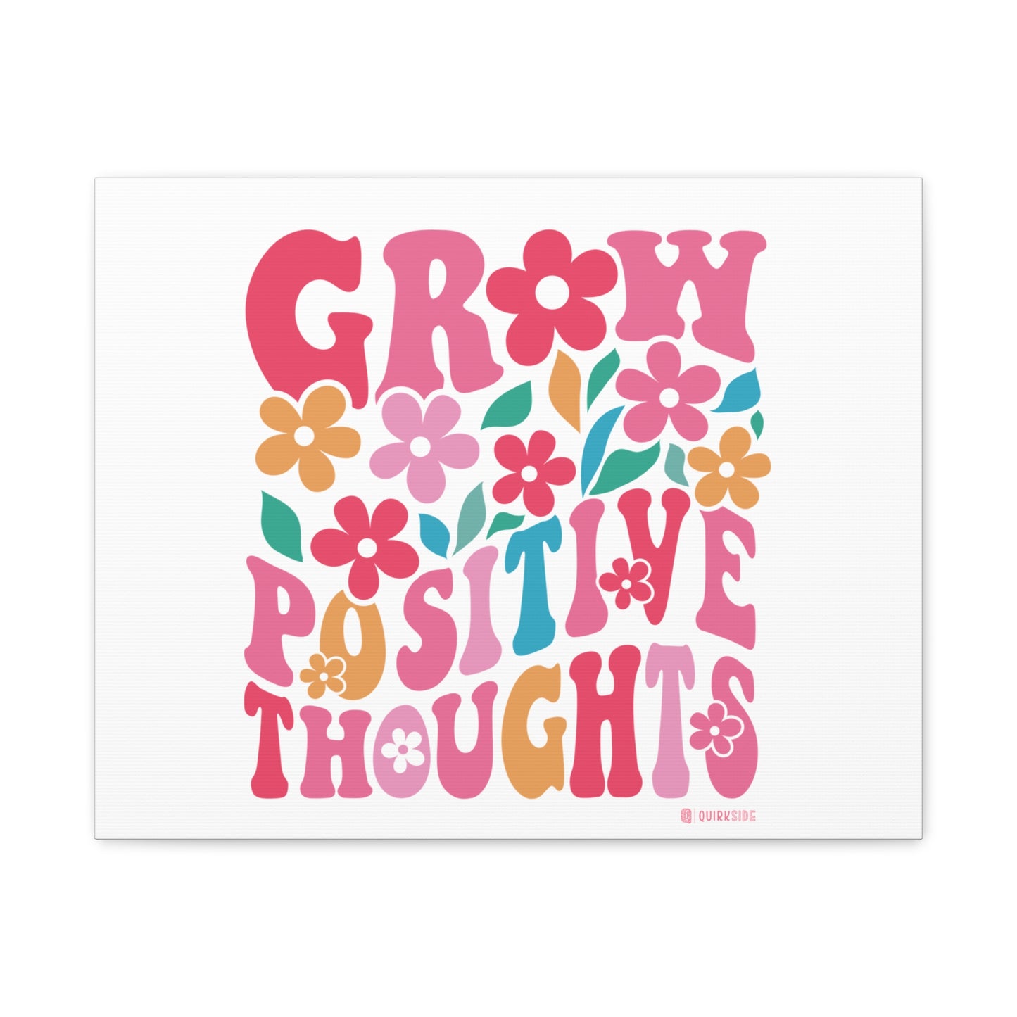 Positive Thoughts Canvas Wall Art, Grow Positive Thoughts Home Decor, Flower Wall Decor, Gift for Encouragement, Motivational Artwork, [...]