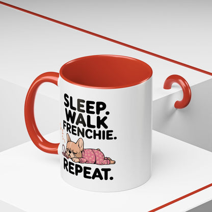 French Bulldog Coffee Mug with Cute Sleepy Design, Dog Lover Gift, Humorous Mug, Pet Owner Essentials, Frenchie Appreciation