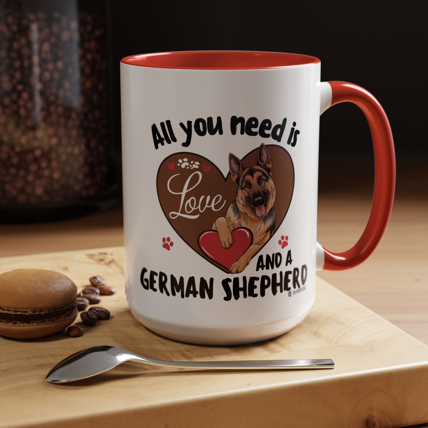 German Shepherd Love Mug | Dog Owner Gift | Coffee Cup | Animal Lover Gift | Pet Lover's Mug | Cute Pet Coffee Mug