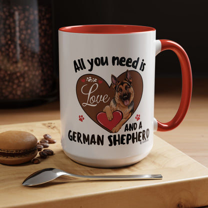 German Shepherd Love Mug | Dog Owner Gift | Coffee Cup | Animal Lover Gift | Pet Lover's Mug | Cute Pet Coffee Mug