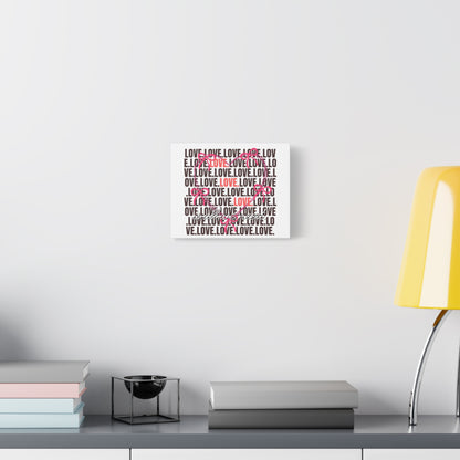Love-Themed Canvas Art, Heart Wall Decor, Valentine's Gift, Romantic Home Decor, Engagement Present