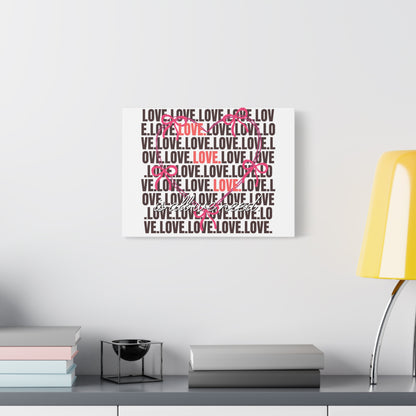Love-Themed Canvas Art, Heart Wall Decor, Valentine's Gift, Romantic Home Decor, Engagement Present