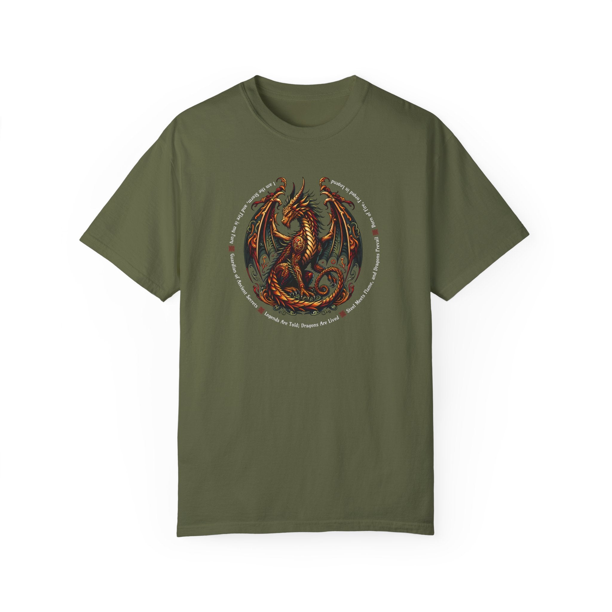 Dragon Power Unisex T-shirt, Magical Inner Strength Statement Tee, Mythical Legend Apparel, Inspirational Dragon Tee, Power of Fire Tee - Quirkside Creations