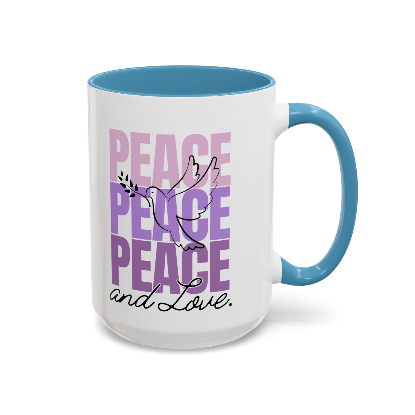 Peace and Love Accent Mug