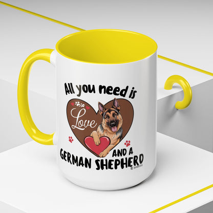 German Shepherd Love Mug | Dog Owner Gift | Coffee Cup | Animal Lover Gift | Pet Lover's Mug | Cute Pet Coffee Mug