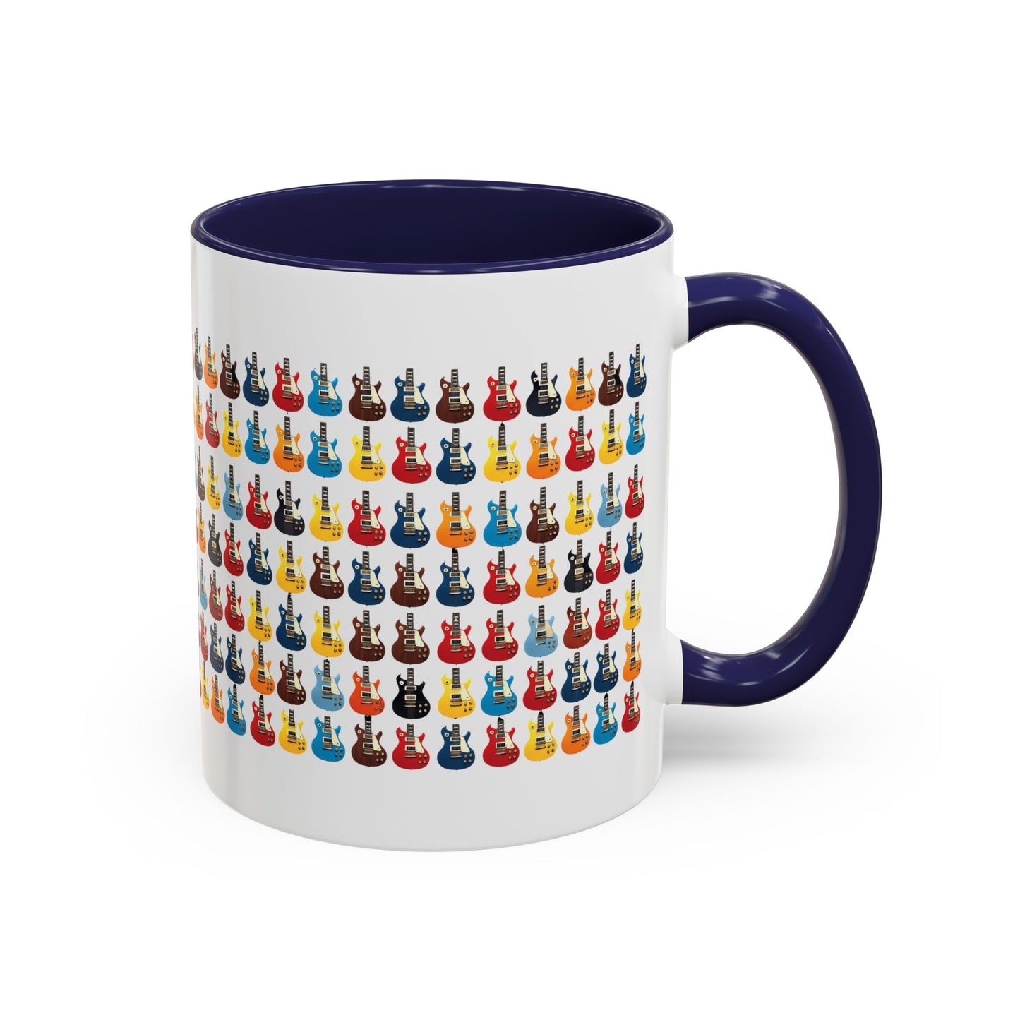 Coffee Mug - Wall of Guitars Design - Music Lover Gift