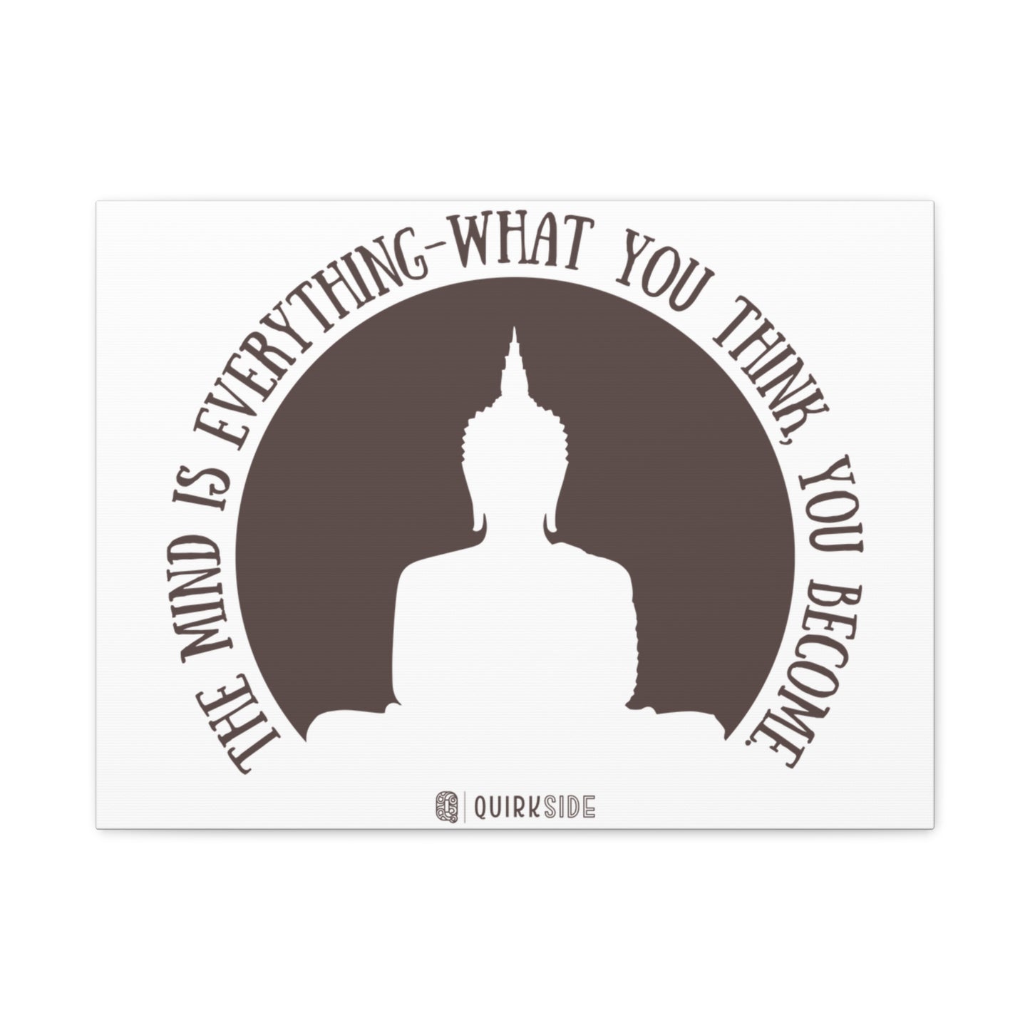 Mindfulness Buddha Canvas Art, Inspirational Wall Decor, Meditation Quote Print, Zen Home Decor, Gift for Yogis and Mindfulness Lovers