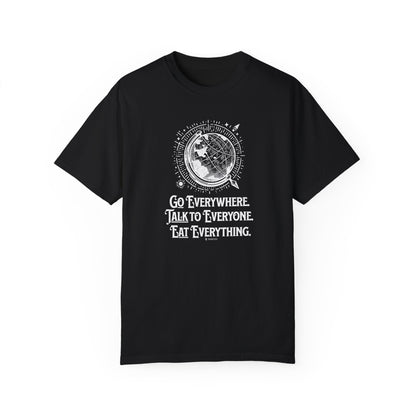 Traveler's Unisex Garment-Dyed T-shirt, Wanderlust Tee, Adventure Shirt, Travel Lover Top, Vacation Apparel