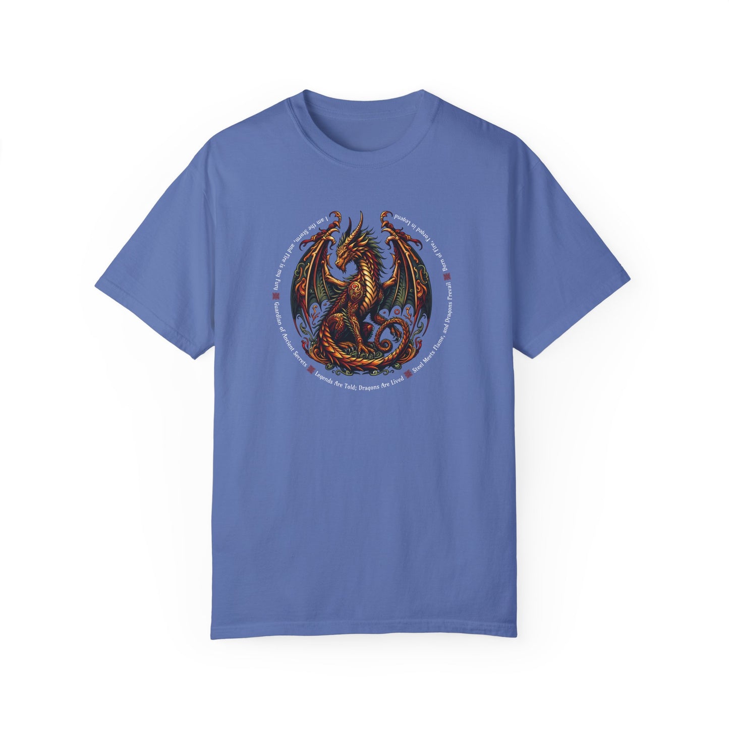 Dragon Power Unisex T-shirt, Magical Inner Strength Statement Tee, Mythical Legend Apparel, Inspirational Dragon Tee, Power of Fire Tee - Quirkside Creations