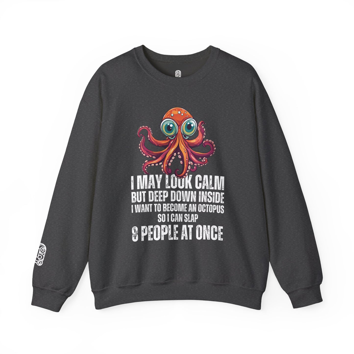 Octopus-themed Sweatshirt, Funny Unisex Crewneck Jumper, Quirky Humor Top, Stand Out Clothing, Hilarious Gift for Men and Women - Quirkside Creations