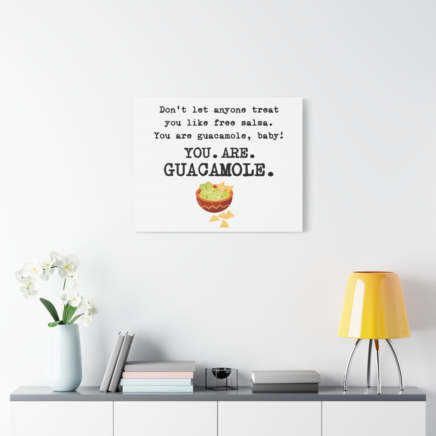 Guacamole Quote Canvas Art, Kitchen Decor, Funny Wall Art, Gift for Foodies, Home Decoration