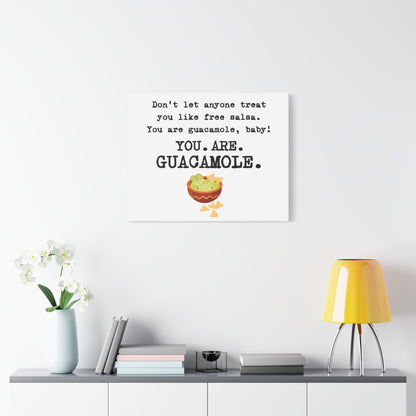 Guacamole Quote Canvas Art, Kitchen Decor, Funny Wall Art, Gift for Foodies, Home Decoration